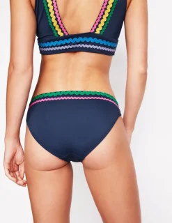 Swimwear-Boden Porto Bikini Bottoms-Navy Rik Rak NavyRikRak