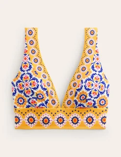 Swimwear-Boden Porto Bikini Top-Artisan Gold, Mosaic Tile ArtisanGold,MosaicTile