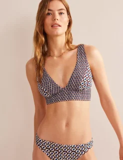 Swimwear-Boden Porto Bikini Top-Dark Burgundy, Reverie DarkBurgundy,Reverie