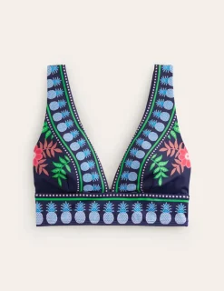 Swimwear-Boden Porto Bikini Top-French Navy Tropic FrenchNavyTropic