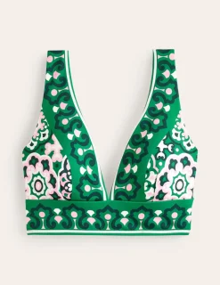 Swimwear-Boden Porto Bikini Top-Green, Artisian Geo Green,ArtisianGeo