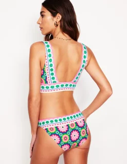 Swimwear-Boden Porto Bikini Top-Multi, Flower Tile Multi,FlowerTile
