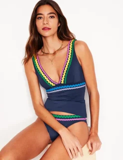 Swimwear-Boden Porto Tankini Top-Navy Rik Rak NavyRikRak