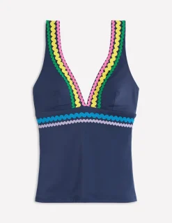 Swimwear-Boden Porto Tankini Top-Navy Rik Rak NavyRikRak