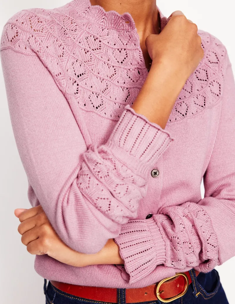 Sweaters & Cardigans-Boden Pretty Raglan Cardigan-Soft Lavender Pink SoftLavenderPink