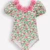 Swimwear & Beachwear-Boden Pretty Scoopback Swimsuit-Chalk Pink Wild Rose ChalkPinkWildRose