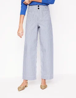 Pants-Boden Primrose Patch Pocket Trousers-Ticking Stripe TickingStripe