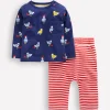 Playsuits & Rompers-Boden Printed Jersey Play Set-Starboard Blue Seagulls StarboardBlueSeagulls