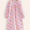 Sleepwear & Pajamas-Boden Printed Long-sleeved Nightie-Boto Pink Fairies BotoPinkFairies