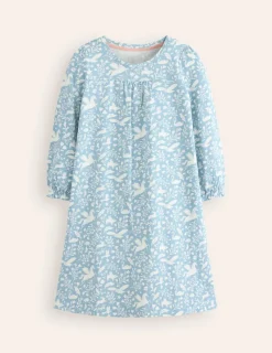 Sleepwear & Pajamas-Boden Printed Long-sleeved Nightie-Blue Unicorns BlueUnicorns