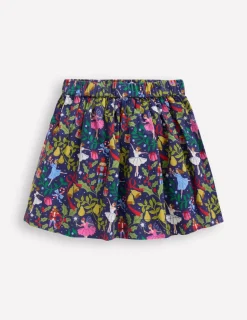 Skirts & Skorts-Boden Printed Pull-On Twirly Skirt-Starboard Blue Nutcracker StarboardBlueNutcracker