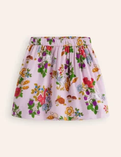 Skirts & Skorts-Boden Printed Pull-On Twirly Skirt-Pink Valentines Bunny PinkValentinesBunny