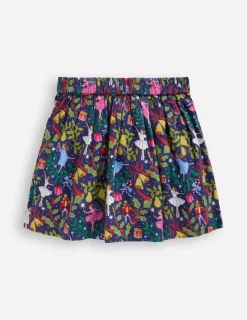 Skirts & Skorts-Boden Printed Pull-On Twirly Skirt-Starboard Blue Nutcracker StarboardBlueNutcracker