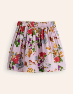 Skirts & Skorts-Boden Printed Pull-On Twirly Skirt-Pink Valentines Bunny PinkValentinesBunny
