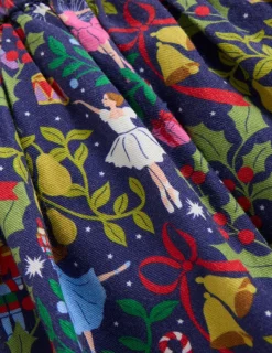 Skirts & Skorts-Boden Printed Pull-On Twirly Skirt-Starboard Blue Nutcracker StarboardBlueNutcracker
