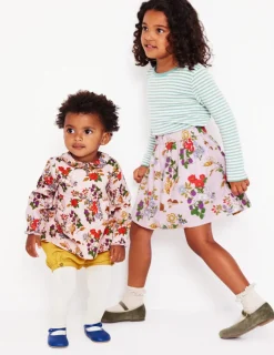 Skirts & Skorts-Boden Printed Pull-On Twirly Skirt-Pink Valentines Bunny PinkValentinesBunny