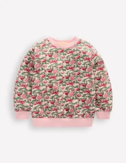 Tops & T-Shirts | Sweatshirts & Hoodies-Boden Printed Relaxed Sweatshirt-Chalk Pink Wild Rose ChalkPinkWildRose