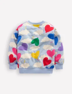 Tops & T-Shirts | Sweatshirts & Hoodies-Boden Printed Relaxed Sweatshirt-Misty Blue Balloon Sky MistyBlueBalloonSky
