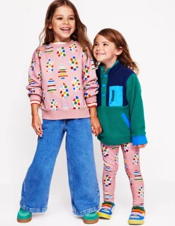 Tops & T-Shirts | Sweatshirts & Hoodies-Boden Printed Relaxed Sweatshirt-Vintage Pink Christmas Trees VintagePinkChristmasTrees