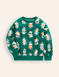 Sweatshirts & Hoodies | Tops, T-Shirts & Polos-Boden Printed Sweatshirt-Christmas Tree ChristmasTree