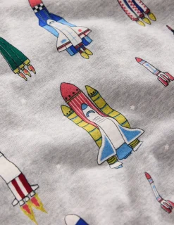 Sweatshirts & Hoodies | Tops, T-Shirts & Polos-Boden Printed Sweatshirt-Grey Marl Rockets GreyMarlRockets