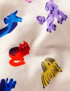 Tops & Bodysuits-Boden Printed Sweatshirt-Multi Spaced Rainbow Pets MultiSpacedRainbowPets