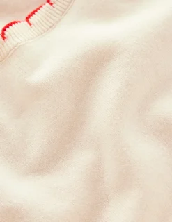 Sweaters & Cardigans-Boden Pru Scallop Trim Sweater-Warm Ivory WarmIvory