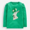 Tops & T-Shirts-Boden Puff Sleeve Applique T-shirt-Aloe Green Bunny AloeGreenBunny