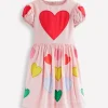 Dresses-Boden Puff Sleeve Heart Dress-Light Pink Hearts LightPinkHearts