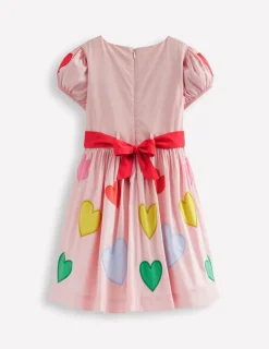 Dresses-Boden Puff Sleeve Heart Dress-Light Pink Hearts LightPinkHearts