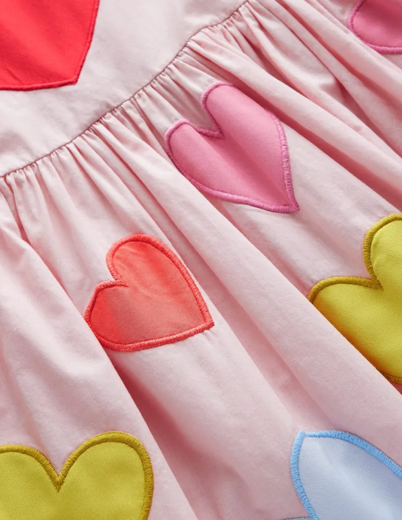 Dresses-Boden Puff Sleeve Heart Dress-Light Pink Hearts LightPinkHearts