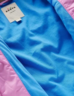 Coats & Jackets-Boden Quilted Borg Mix Jacket-Multi Colourblock MultiColourblock
