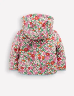Coats & Jackets-Boden Quilted Hooded Jacket-Pink Apple Blossom Floral PinkAppleBlossomFloral