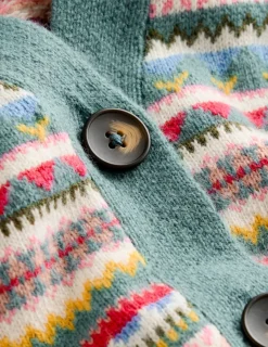 Sweaters & Cardigans-Boden Quinn Boyfriend Cardigan-Blue, Heritage Fair Isle Blue,HeritageFairIsle