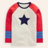 Tops, T-Shirts & Polos-Boden Raglan T-Shirt-Oatmeal Marl/ Sunset Orange OatmealMarl/SunsetOrange