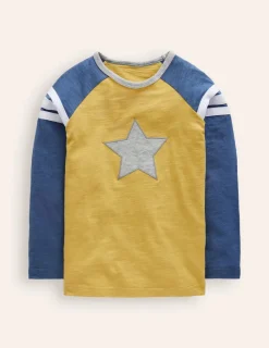 Tops, T-Shirts & Polos-Boden Raglan T-Shirt-Tropical Yellow/ Bluejay TropicalYellow/Bluejay