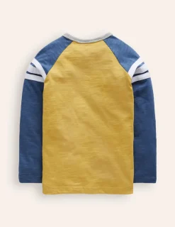 Tops, T-Shirts & Polos-Boden Raglan T-Shirt-Tropical Yellow/ Bluejay TropicalYellow/Bluejay