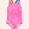 Swimwear & Beachwear-Boden Rainbow Cross-Back Swimsuit-Strawberry Milkshake StrawberryMilkshake