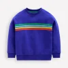 Sweatshirts & Hoodies | Tops, T-Shirts & Polos-Boden Rainbow Sweatshirt-Peacock Plume Blue PeacockPlumeBlue