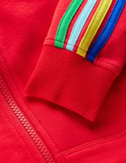 Sweatshirts & Hoodies | Tops, T-Shirts & Polos-Boden Rainbow Zip-Up Hoodie-Cherry Tomato Red CherryTomatoRed