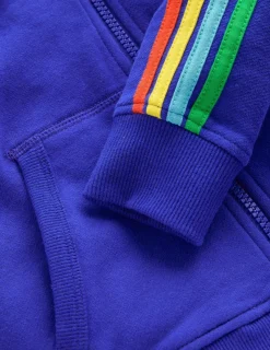 Sweatshirts & Hoodies | Tops, T-Shirts & Polos-Boden Rainbow Zip-Up Hoodie-Peacock Plume Blue PeacockPlumeBlue
