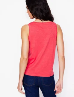 Nightwear & Lougewear | T-Shirts & Tanks-Boden Regular V-Neck Slub Tank-Camelia Pink CameliaPink