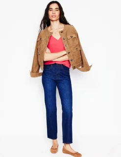 Nightwear & Lougewear | T-Shirts & Tanks-Boden Regular V-Neck Slub Tank-Camelia Pink CameliaPink