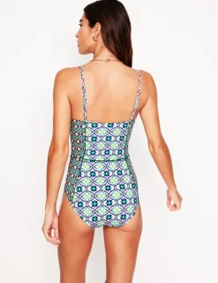 Swimwear-Boden Rhodes Cup-Size Swimsuit-Multi, Floweret Tile Multi,FloweretTile