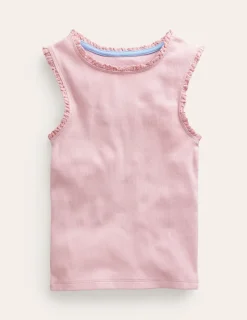 Tops & T-Shirts-Boden Ribbed Lace Trim Tank Top-French Pink FrenchPink