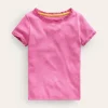 Tops & T-Shirts-Boden Ribbed Short Sleeve T-Shirt-Strawberry Ice StrawberryIce