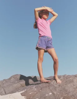Tops & T-Shirts-Boden Ribbed Short Sleeve T-Shirt-Strawberry Ice StrawberryIce