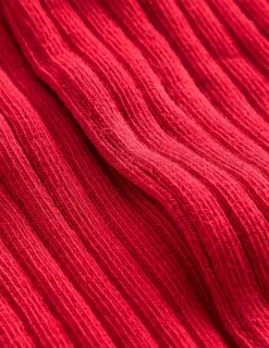 Socks & Tights-Boden Ribbed Tights-Carmine Red CarmineRed