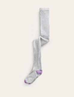 Socks & Tights-Boden Ribbed Tights-Grey Marl GreyMarl