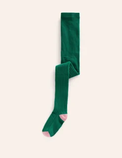 Socks & Tights-Boden Ribbed Tights-Jewel Green JewelGreen